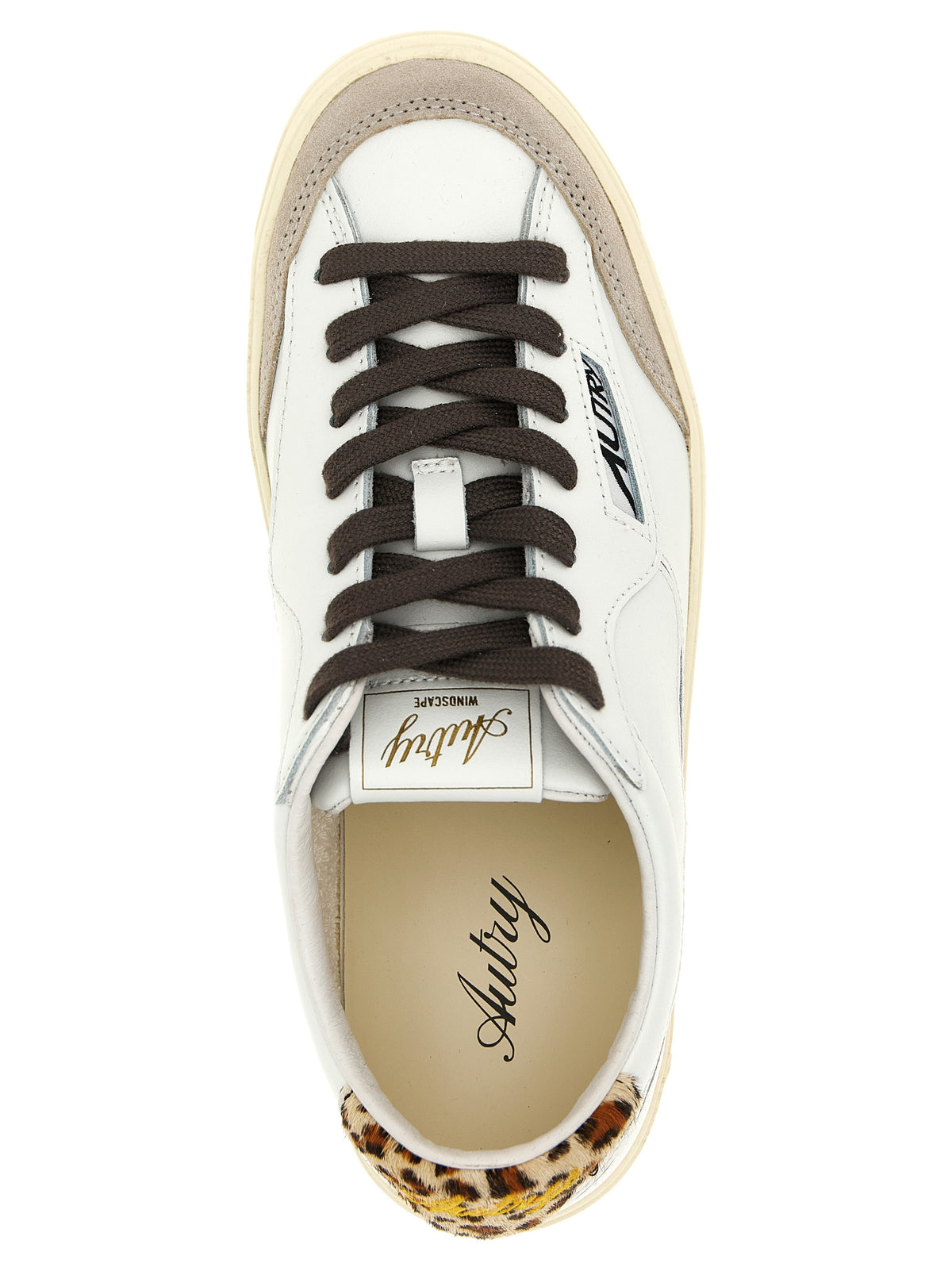 Autry Mehrfarbige Low-Top-Sneaker aus Rindsleder