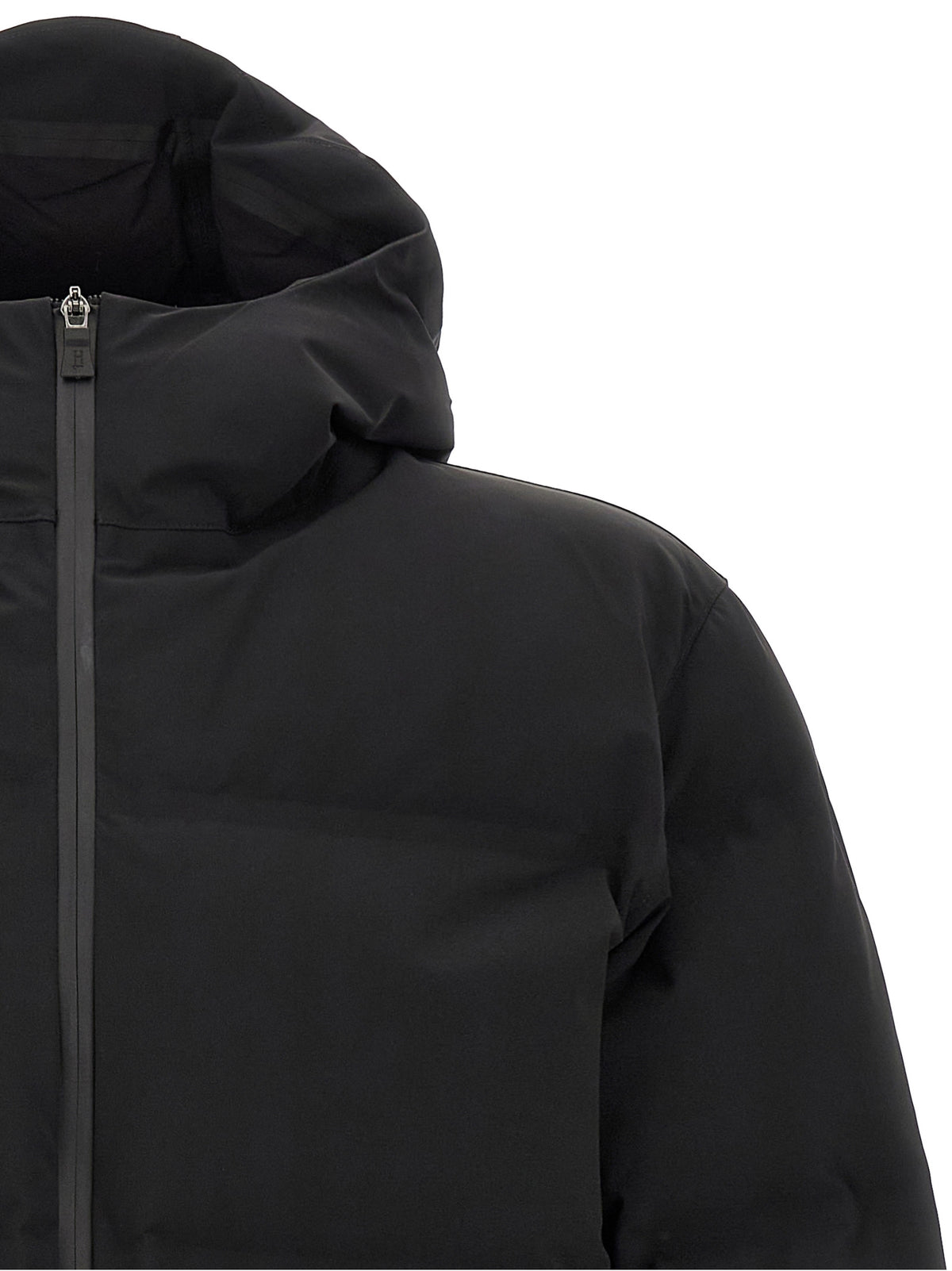 Herno Schwarze Polyamid-Jacke in voller Länge