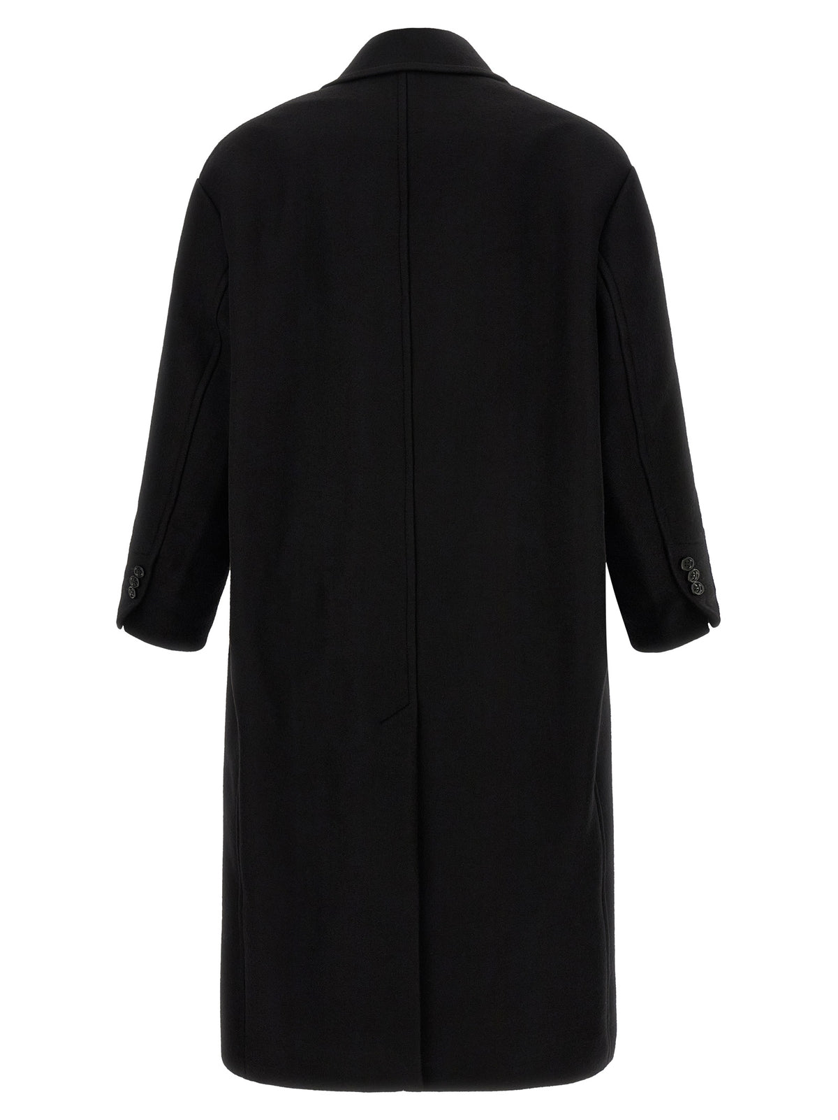 Ami Paris Schwarzer Wollmantel