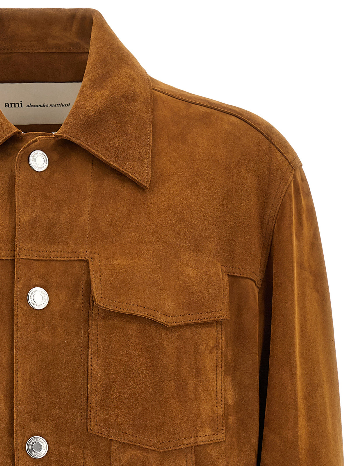 Ami Paris Braune Jacke aus Ziegenleder
