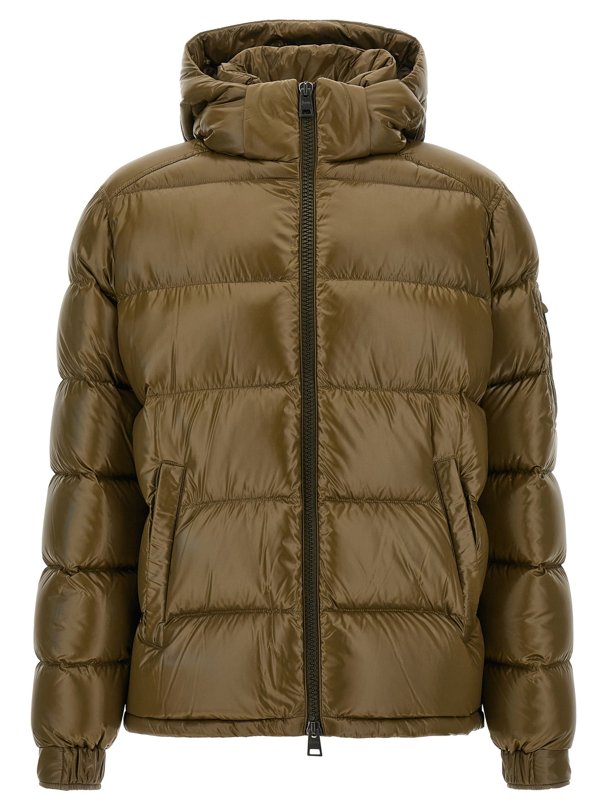 Herno Zweifarbige Polyamid-Steppjacke in voller Länge