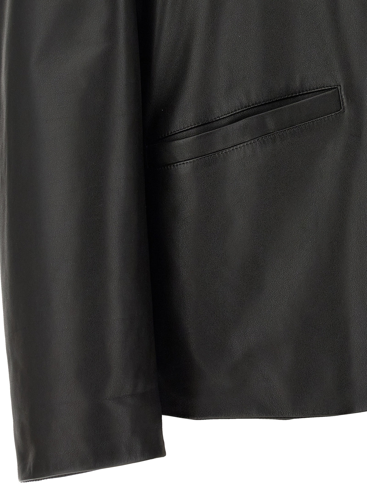 Jil Sander Schwarze Lederjacke aus Kalbsleder