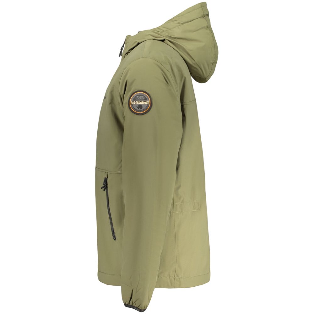 Napapijri Grüne Jacke aus Polyamid, durchgehend