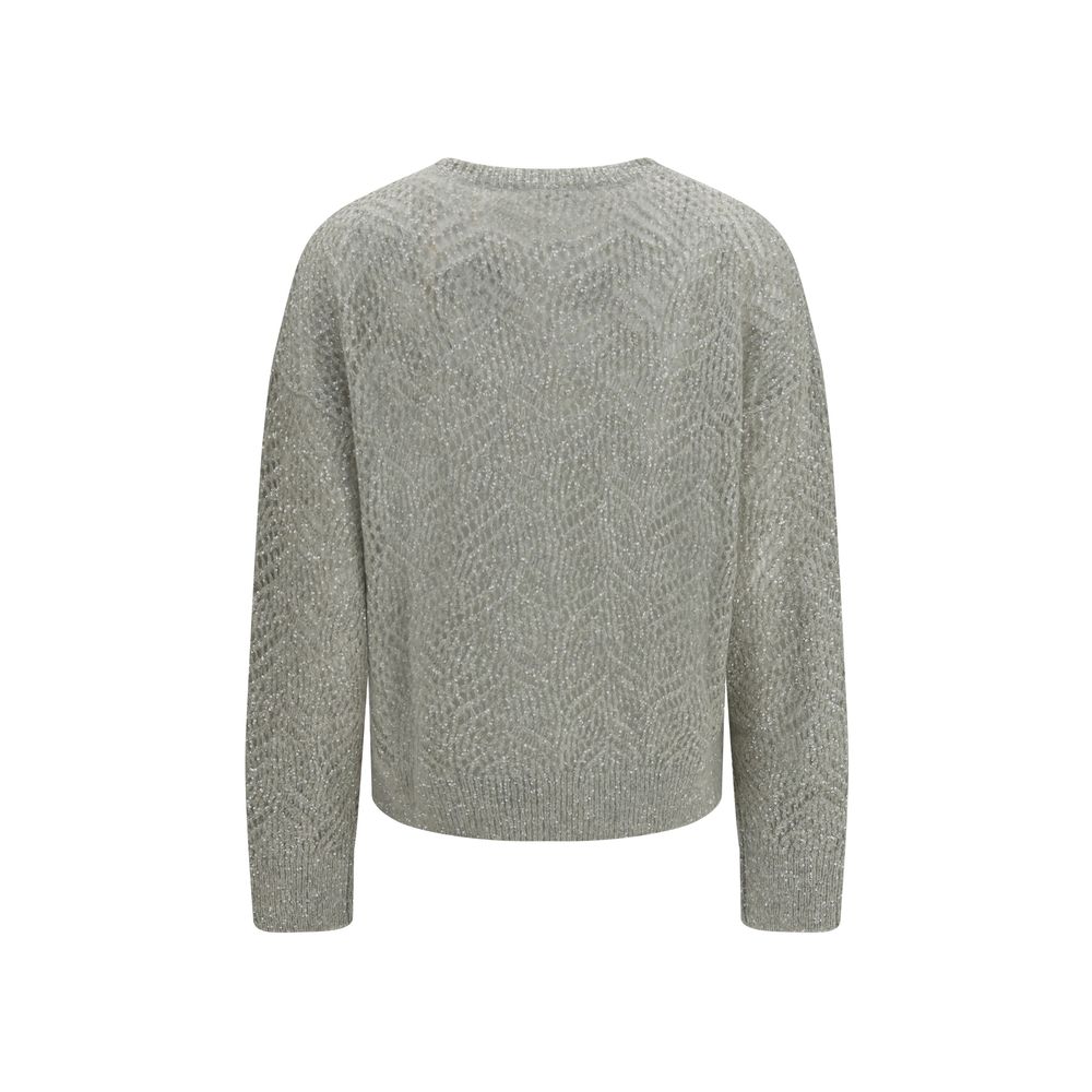 Brunello Cucinelli Graues Sweatshirt aus Leinen