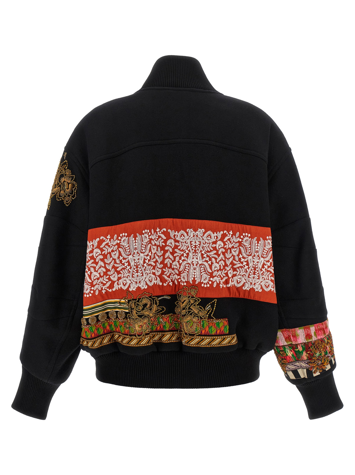 Dries Van Noten Mehrfarbige Woll-Bomberjacke