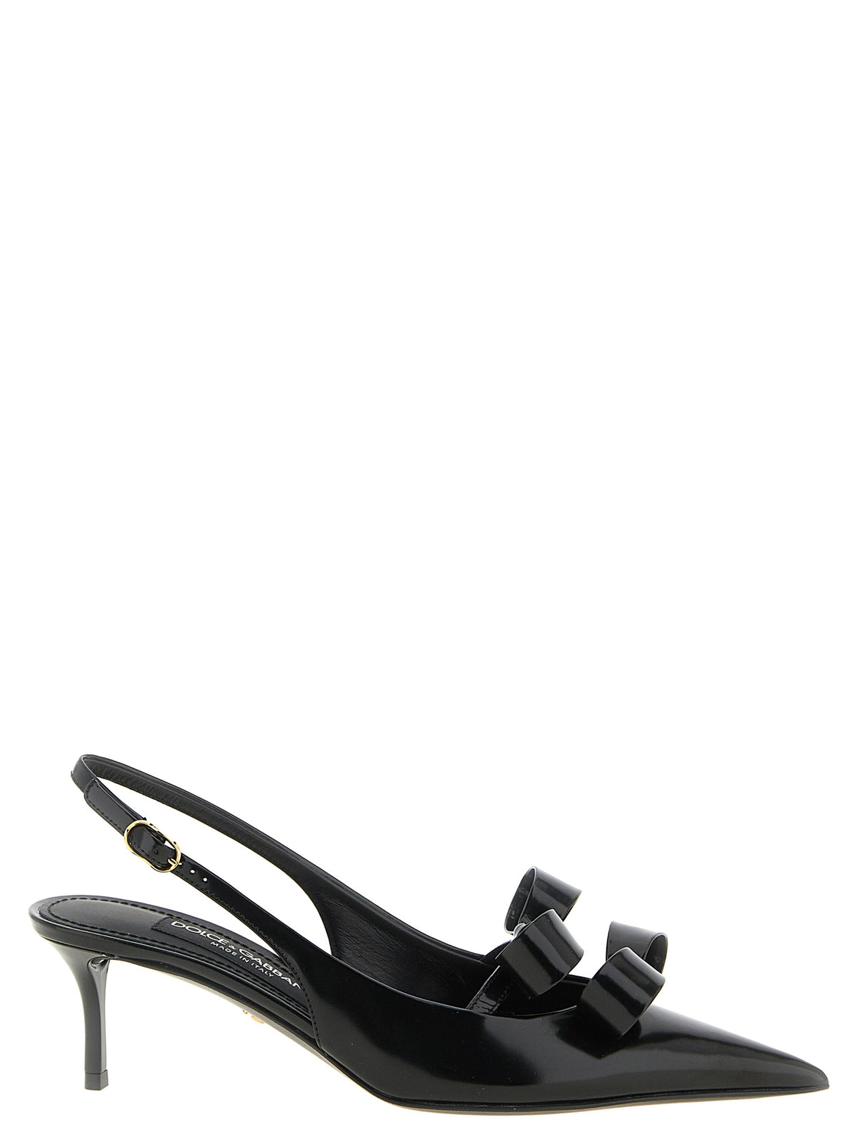 Dolce & Gabbana Schwarze Pumps aus Kalbsleder mit mittlerem Absatz