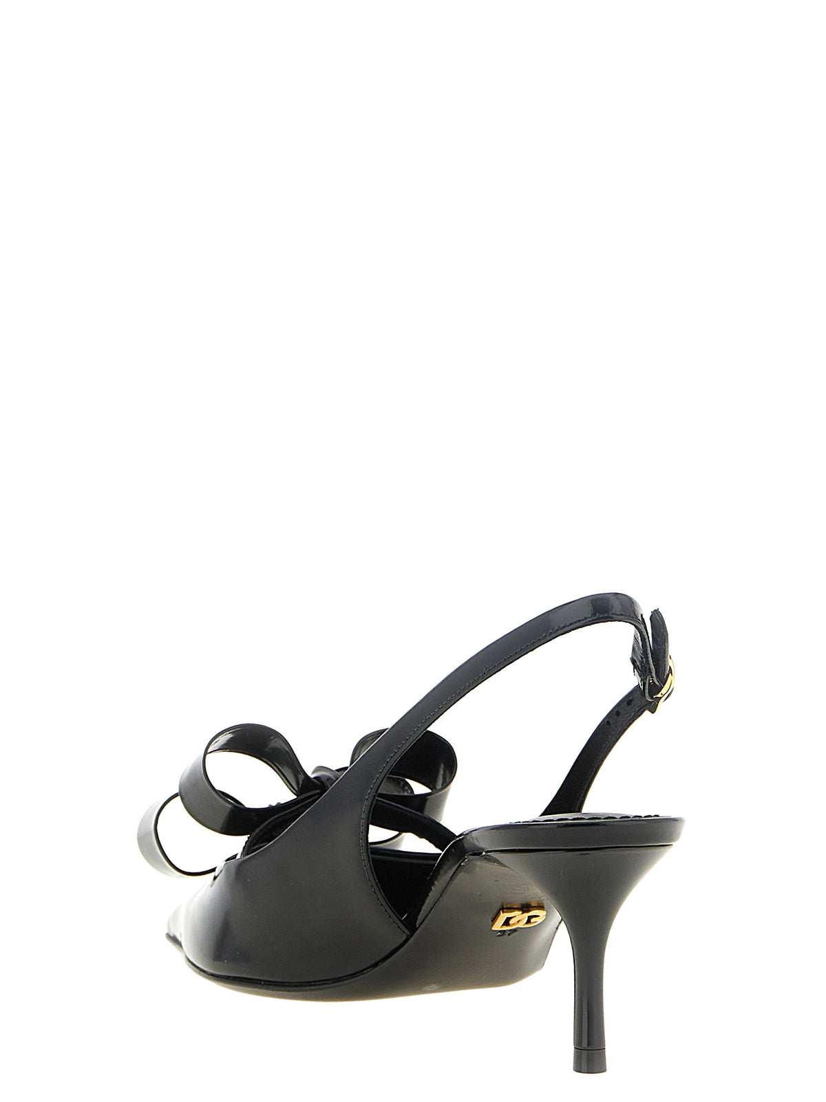 Dolce & Gabbana Schwarze Pumps aus Kalbsleder mit mittlerem Absatz