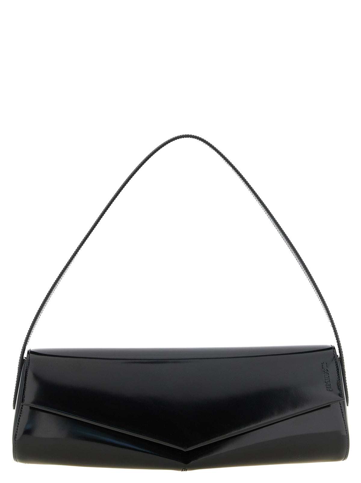 Jil Sander Schwarze Kalbsleder-Schultertasche
