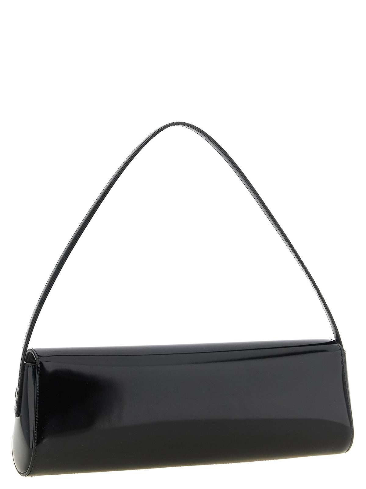 Jil Sander Schwarze Kalbsleder-Schultertasche