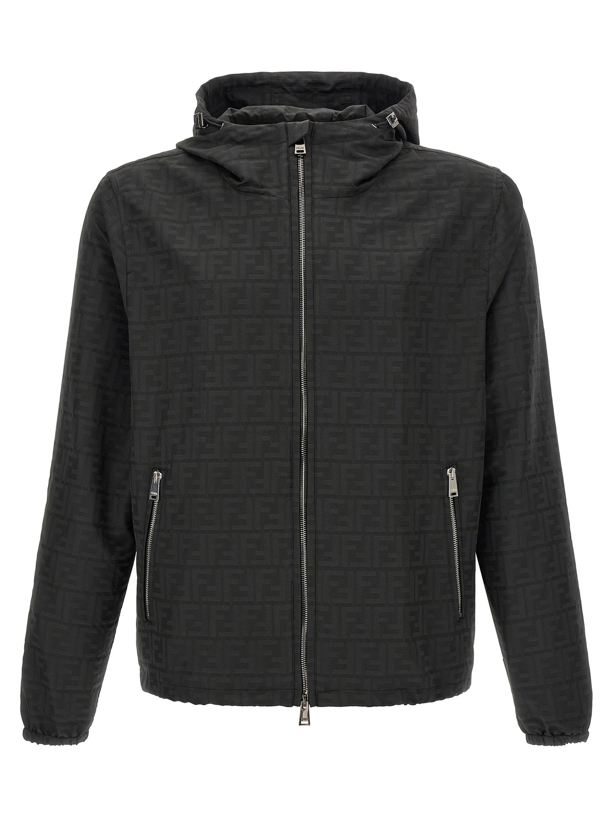 Fendi Schwarze Shell-Jacke aus Polyester