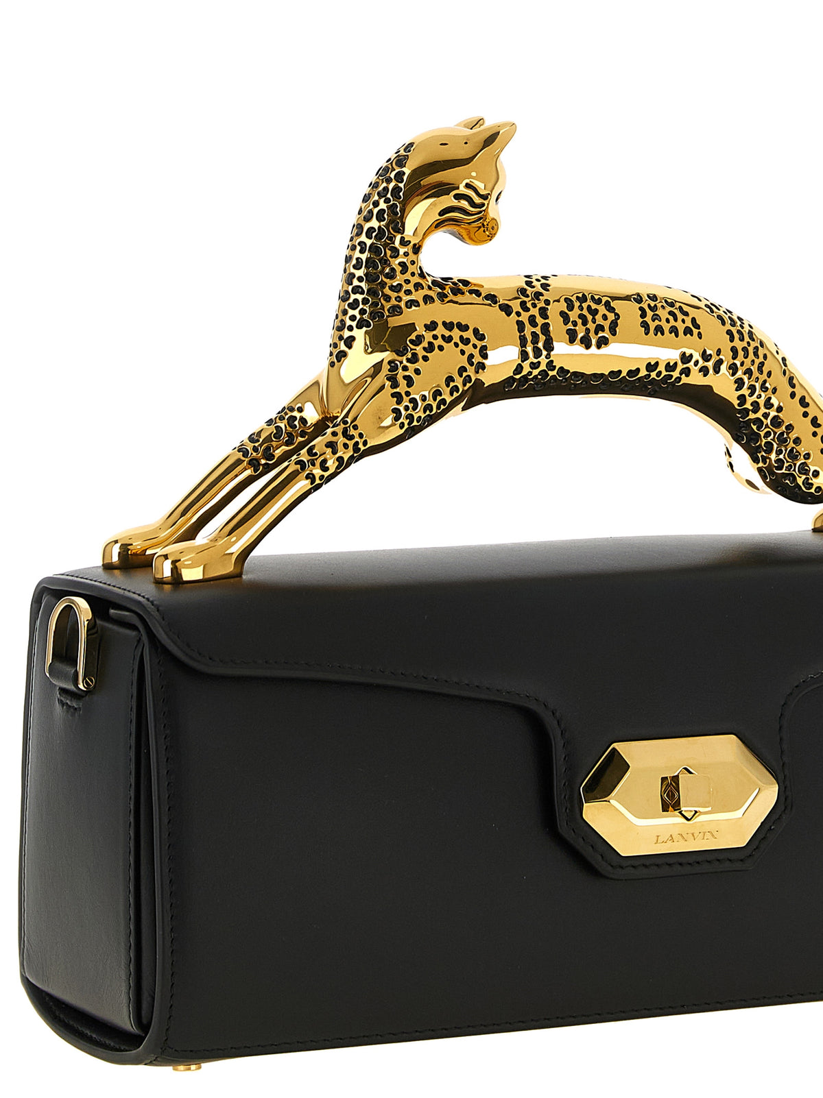 Lanvin Schwarze Kalbsleder-Handtasche