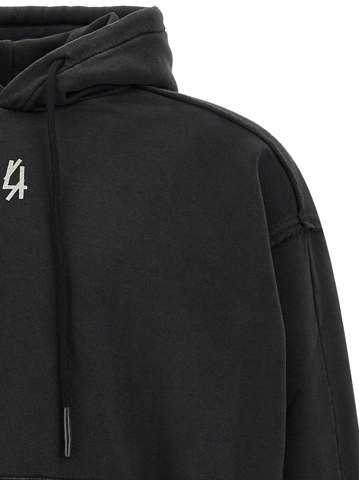 44 Label Group Schwarzer Baumwoll-Sweatshirt