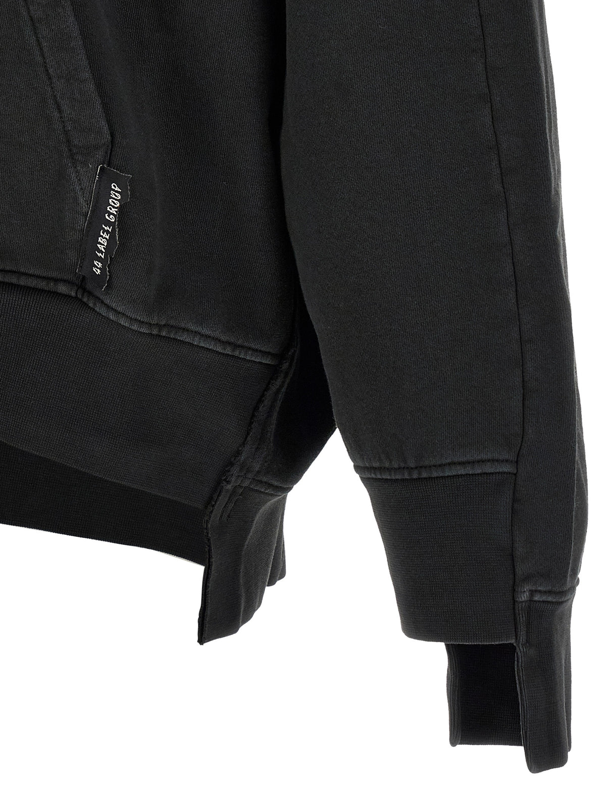 44 Label Group Schwarzer Baumwoll-Sweatshirt