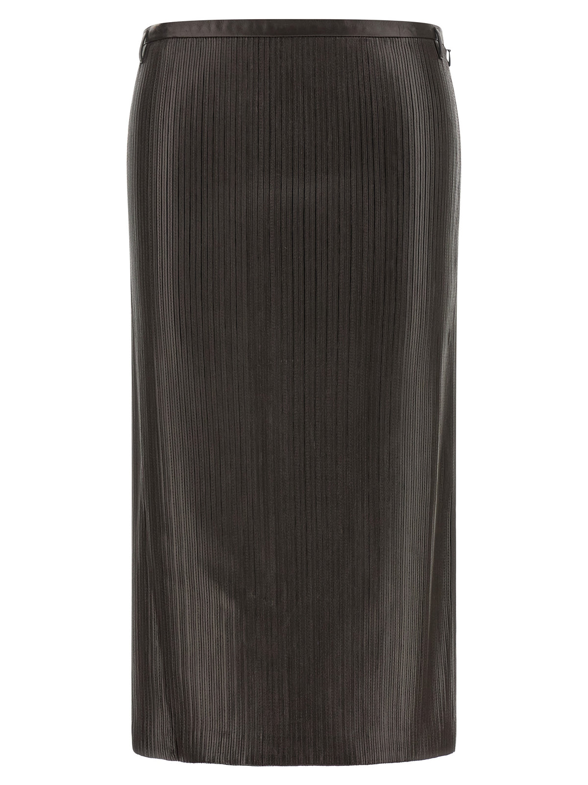 Tom Ford Brauner Midi-Rock aus Lammleder