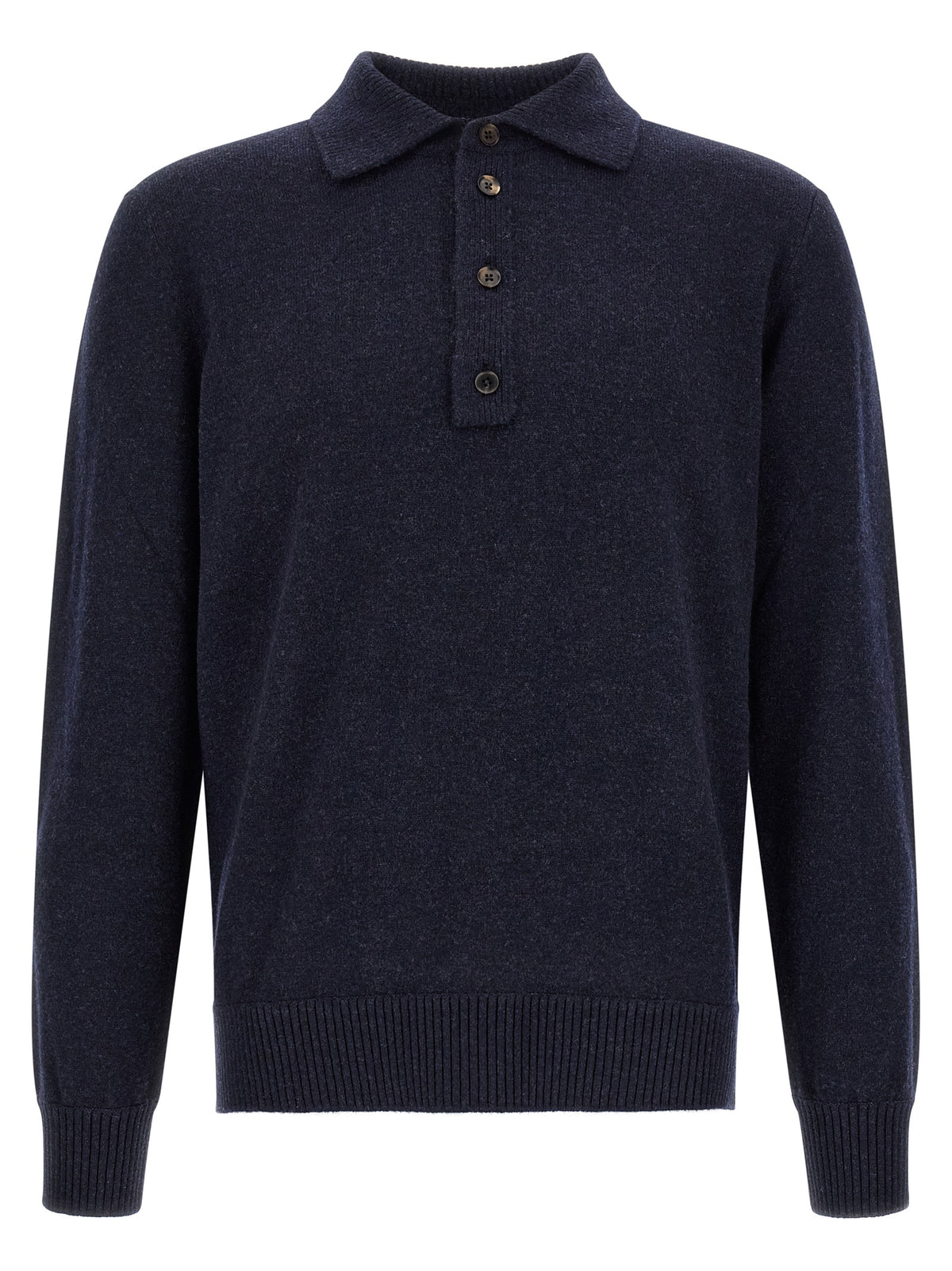 ZEGNA Blaues Woll-Poloshirt