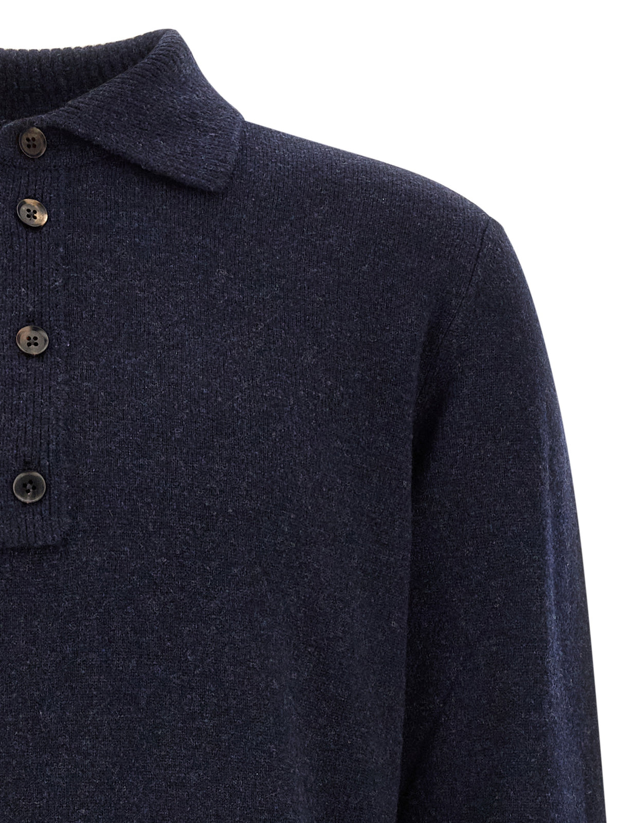 ZEGNA Blaues Woll-Poloshirt
