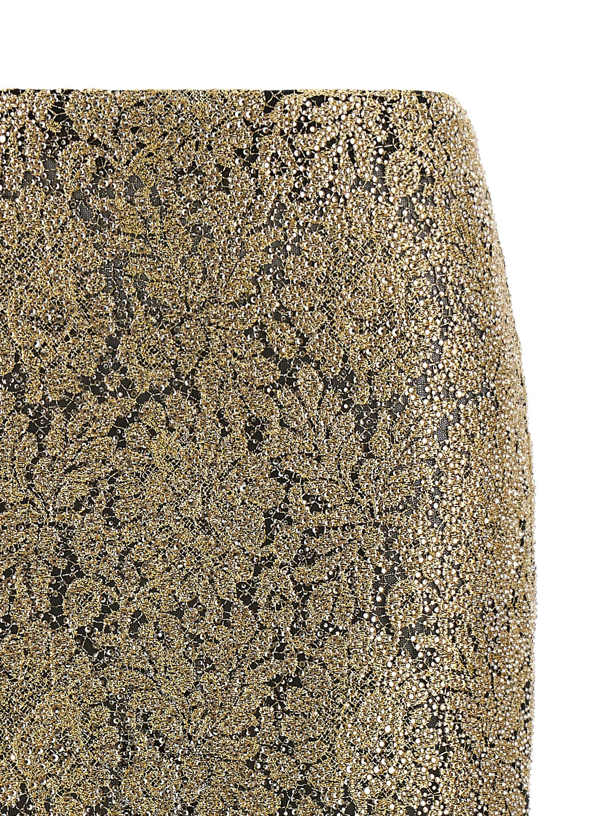 Ermanno Scervino Midi-Rock aus Gold-Polyester