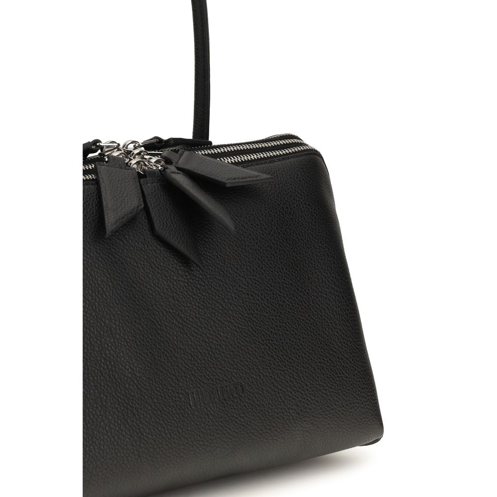 The Attico Schwarze Bos Taurus Kalbsleder Schultertasche