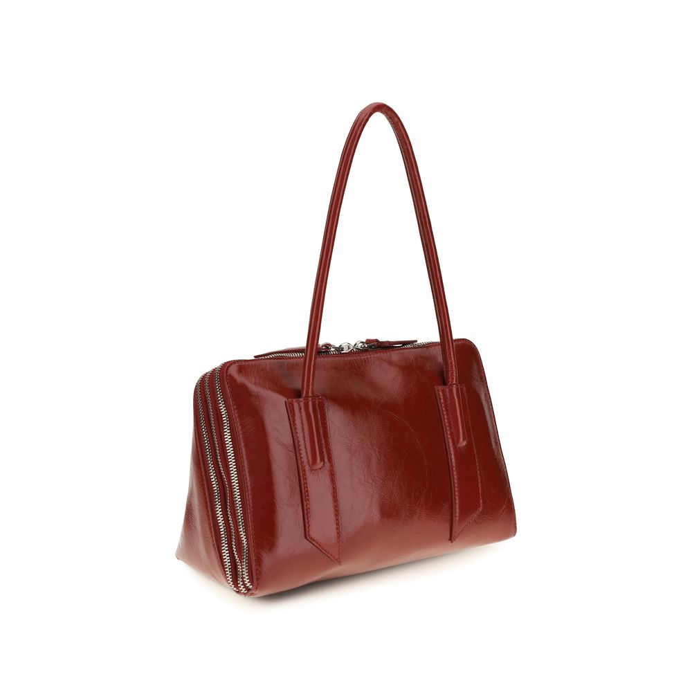 The Attico Schultertasche aus rotem Kalbsleder Bos Taurus