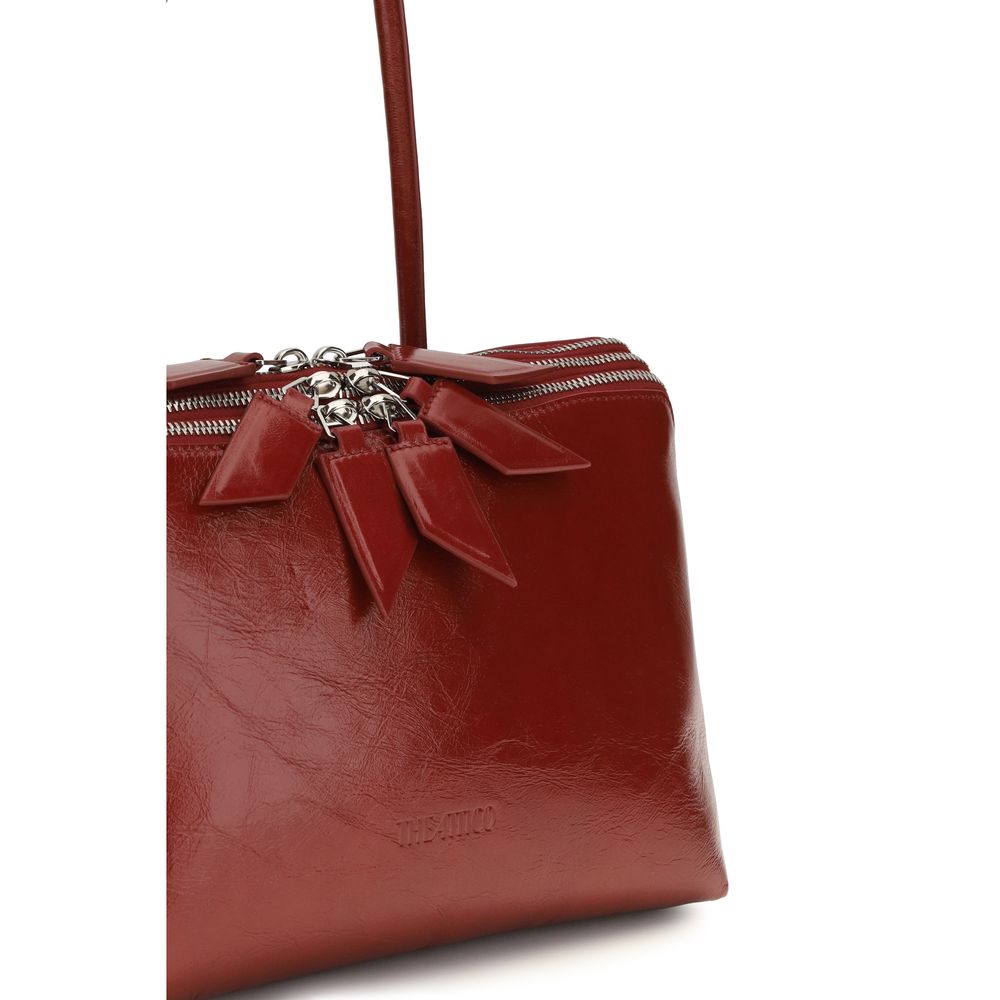 The Attico Schultertasche aus rotem Kalbsleder Bos Taurus