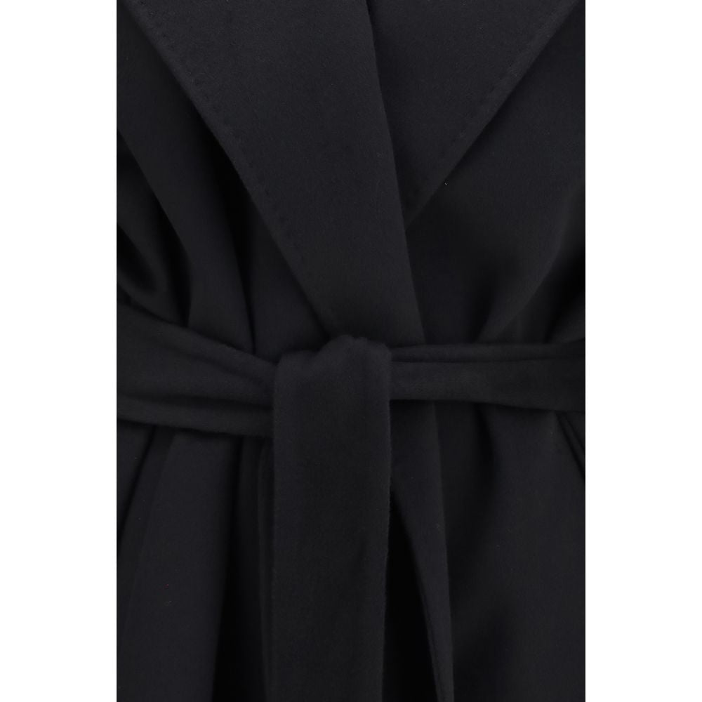 Dolce & Gabbana Schwarzer Wollmantel Oves Aries