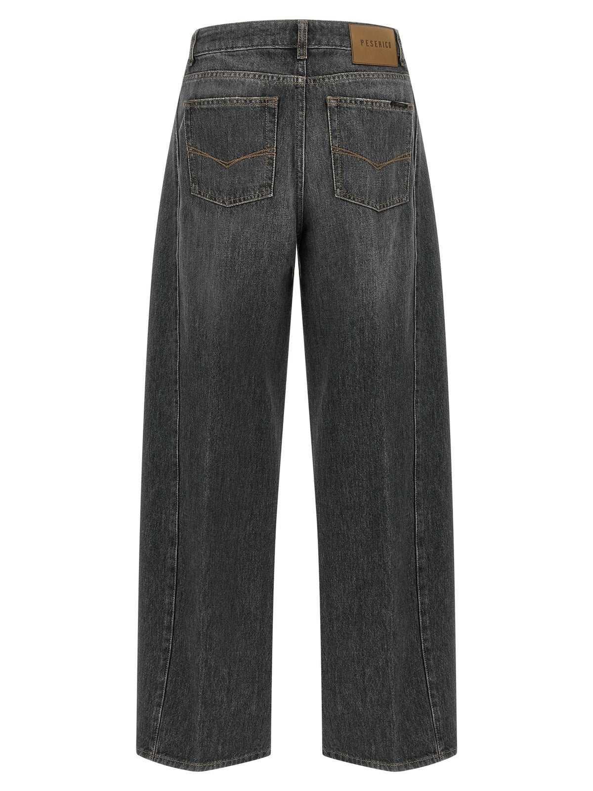 Peserico Graue High-Waist-Jeans aus Baumwolle