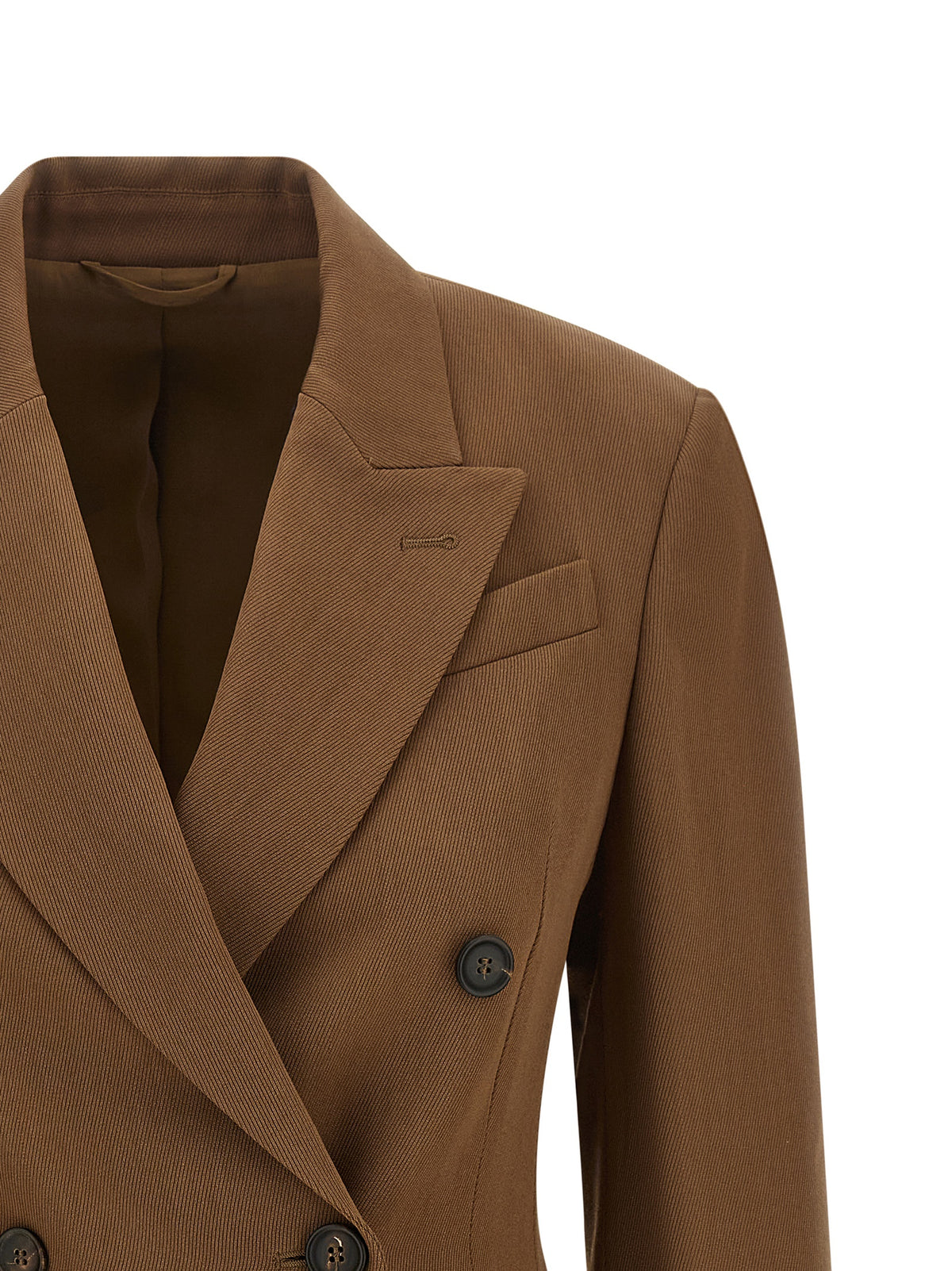 Brunello Cucinelli Brauner Blazer aus reiner Schurwolle