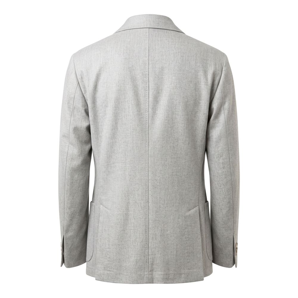 Roberto Pepe Luxury Grauer Woll-Herrenjacke
