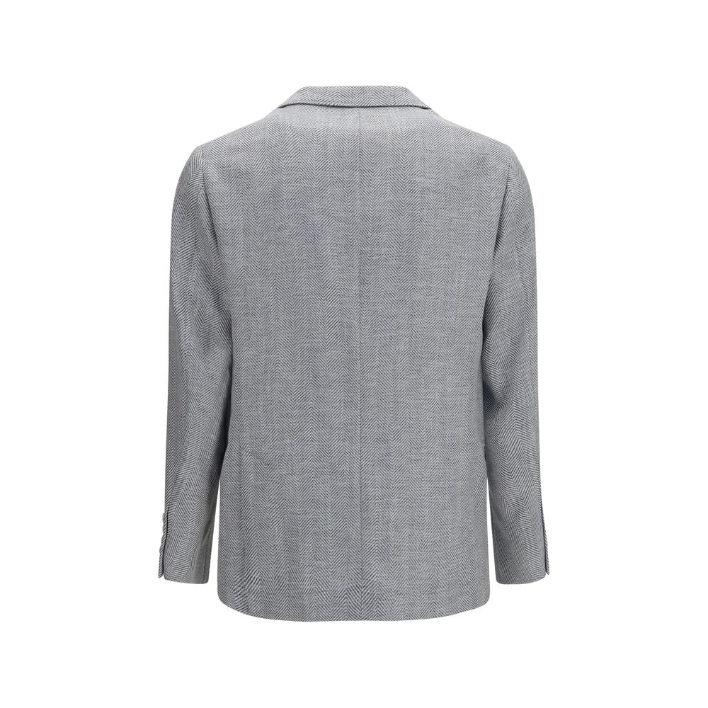 Brunello Cucinelli Grauer Woll-Oves Aries Blazer