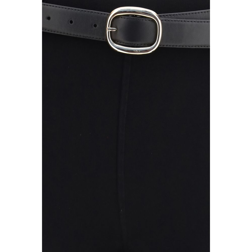 Self-Portrait Schwarze Leggings aus Viskose