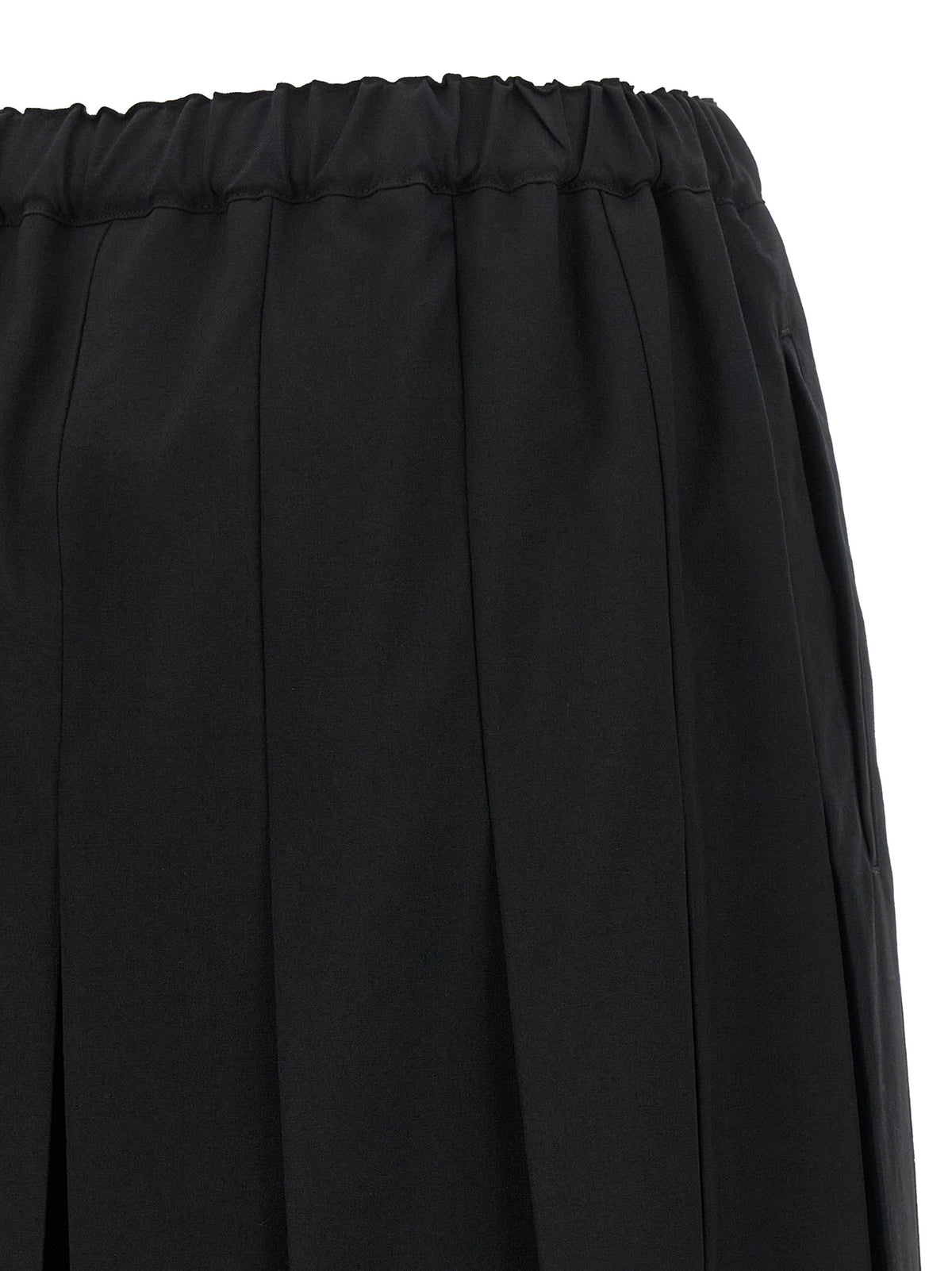 Comme Des Garçons Schwarze Woll-Freizeithose