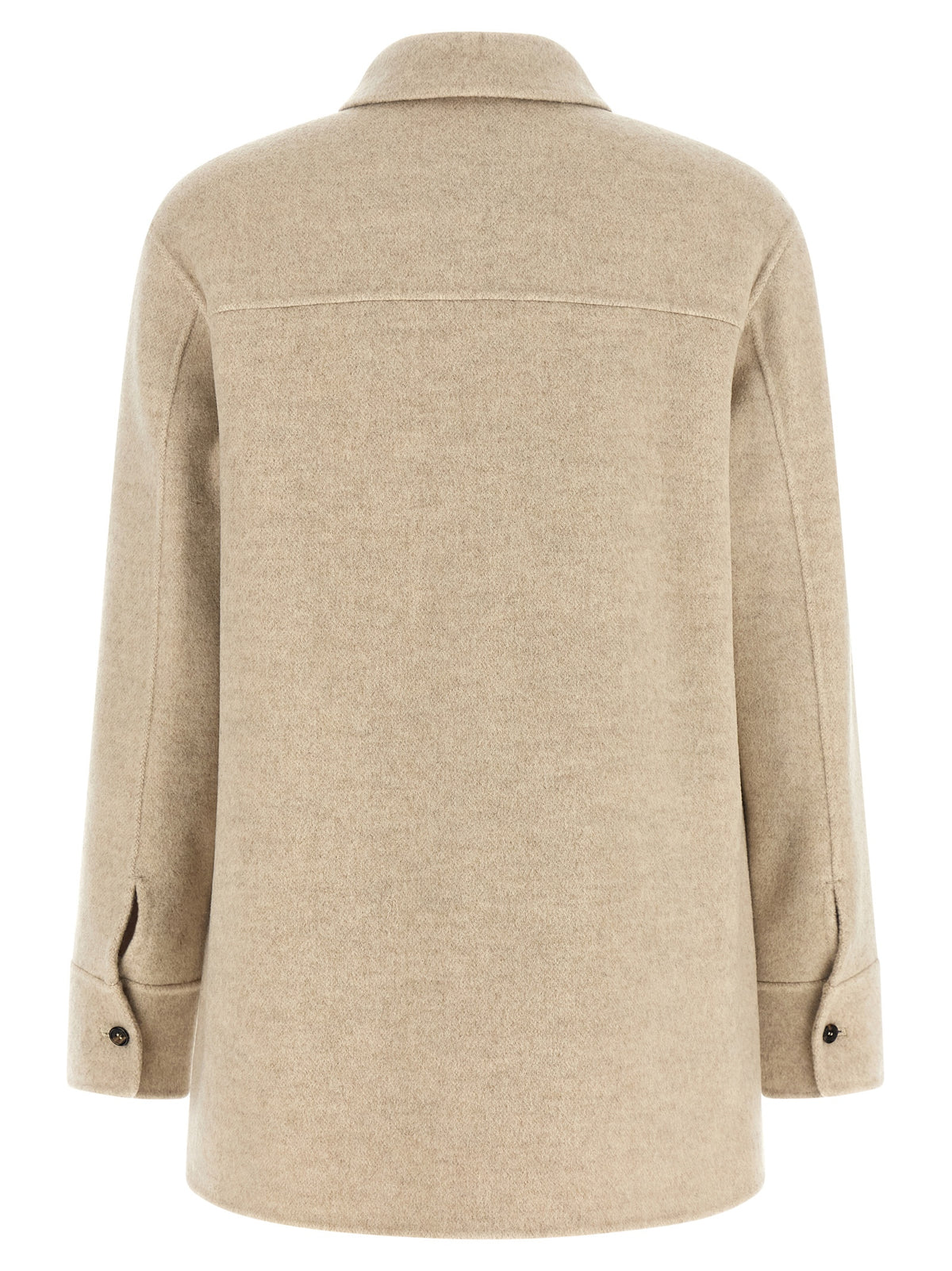'S Max Mara Beige Virgin Wool Shell Jacke