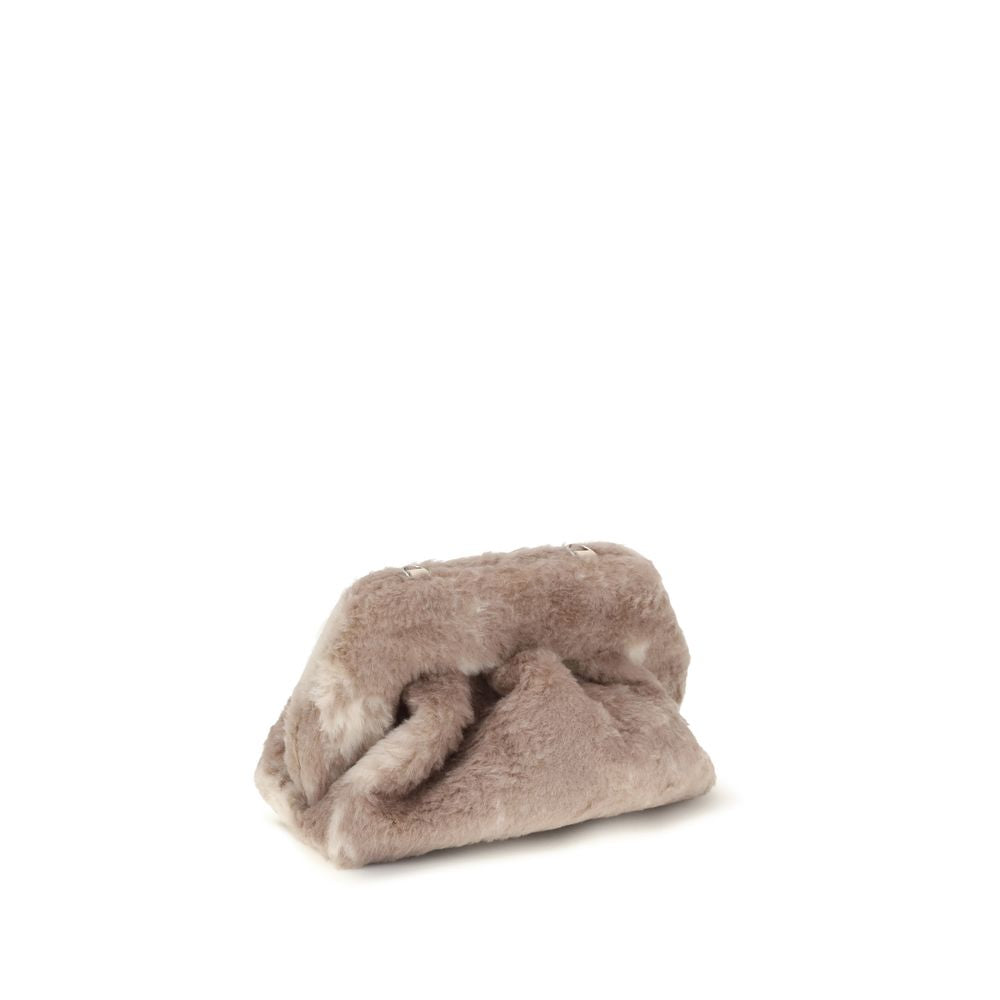 THEMOIRè Beige Clutch aus Kunstpelz