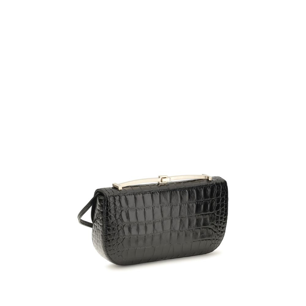 Tom Ford Schwarze Bos Taurus Kalbsleder Schultertasche
