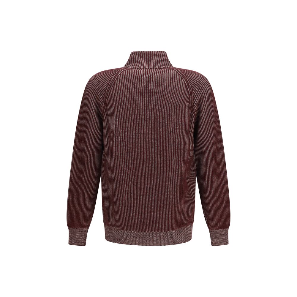 Brunello Cucinelli Kaschmir-Strickjacke in Bordeaux