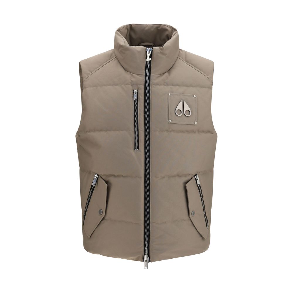 Moose Knuckles Beige Baumwoll-Ärmellose Jacke
