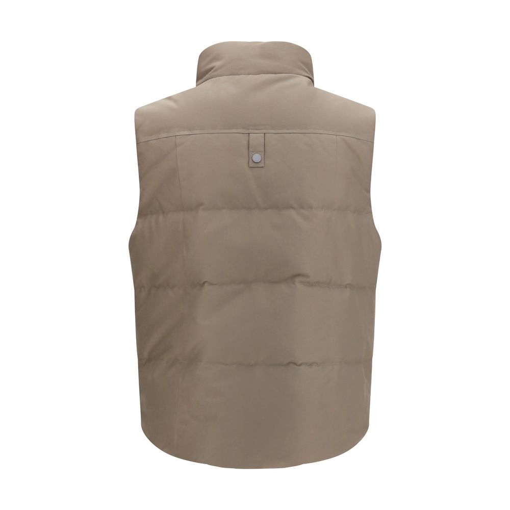Moose Knuckles Beige Baumwoll-Ärmellose Jacke