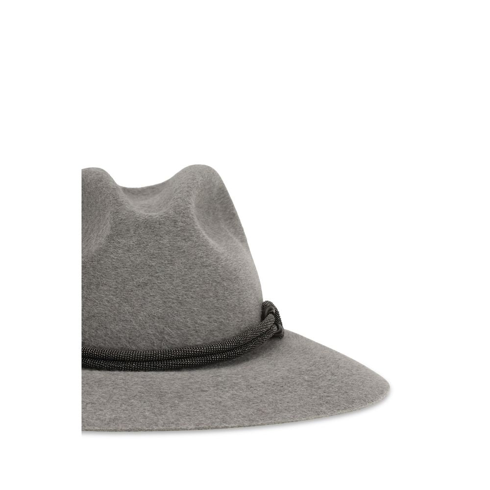 Brunello Cucinelli Grauer Eco-Filzhut Fedora