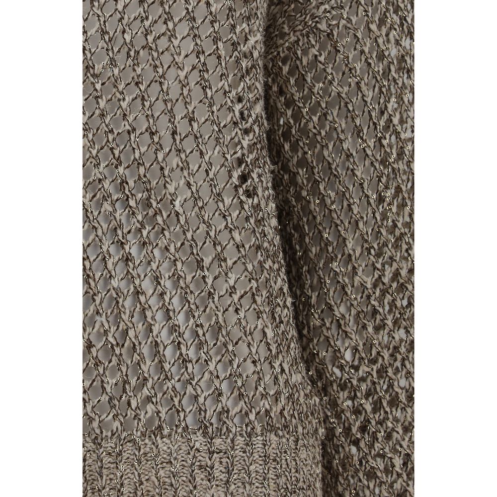 Brunello Cucinelli Beige Seiden-Sweatshirt