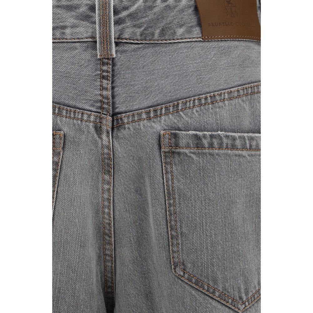 Brunello Cucinelli Graue Jeans aus Baumwolle