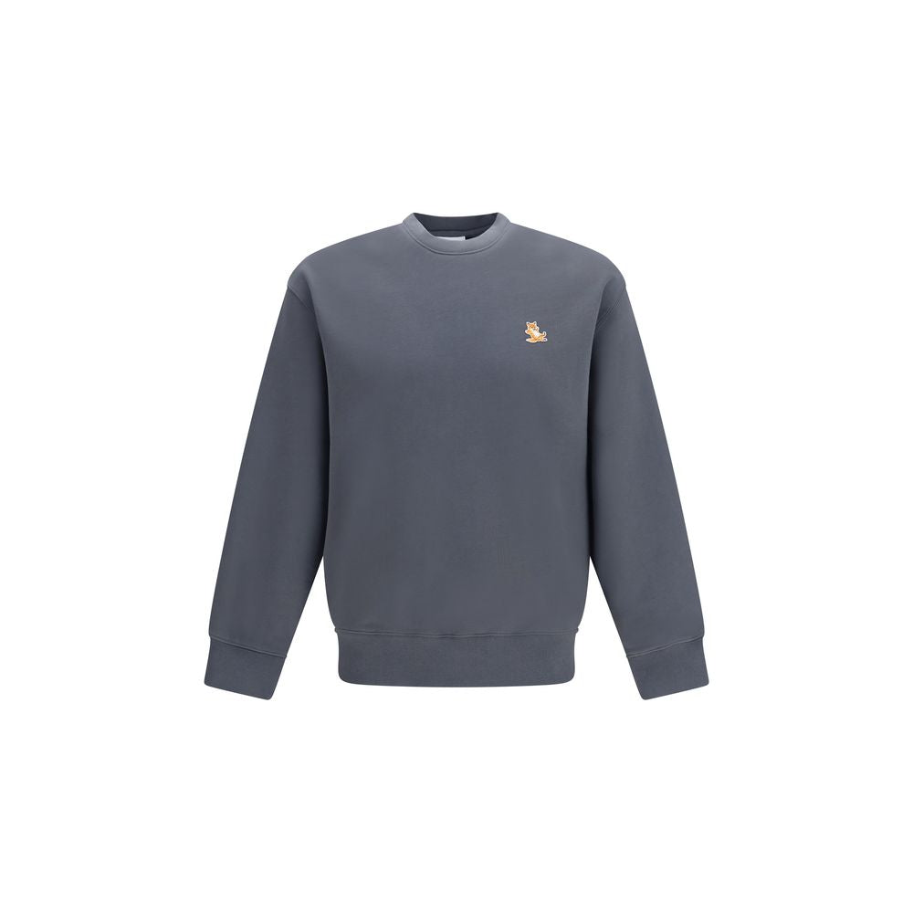 Maison Kitsuné Grauer Bio-Baumwoll-Sweatshirt