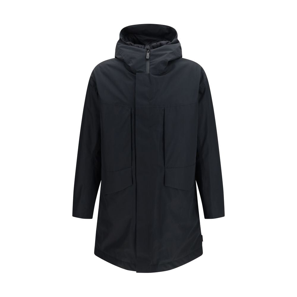 LAMINAR Schwarzer Parka aus Polyester