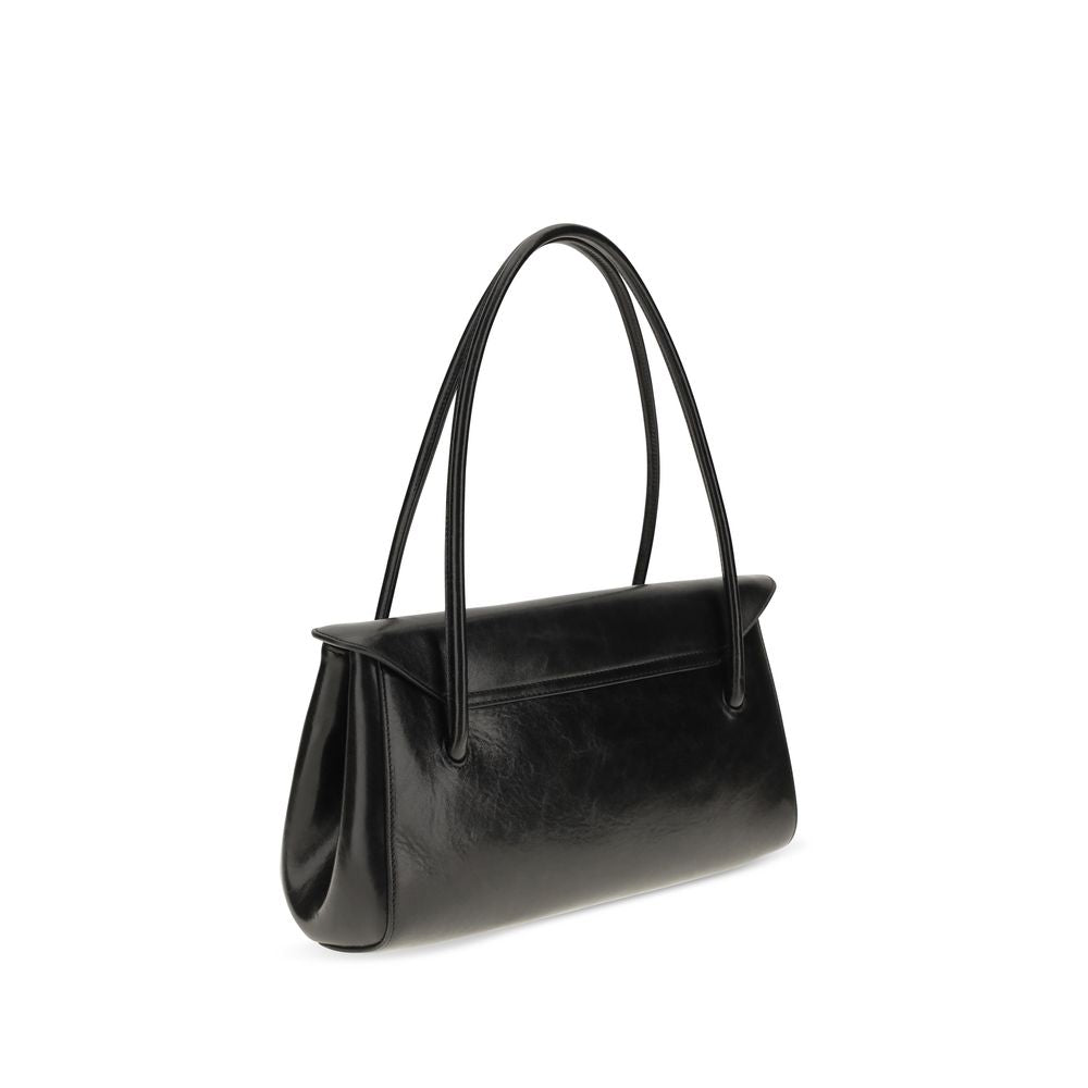 Marni Schwarze Bos Taurus Kalbsleder Schultertasche
