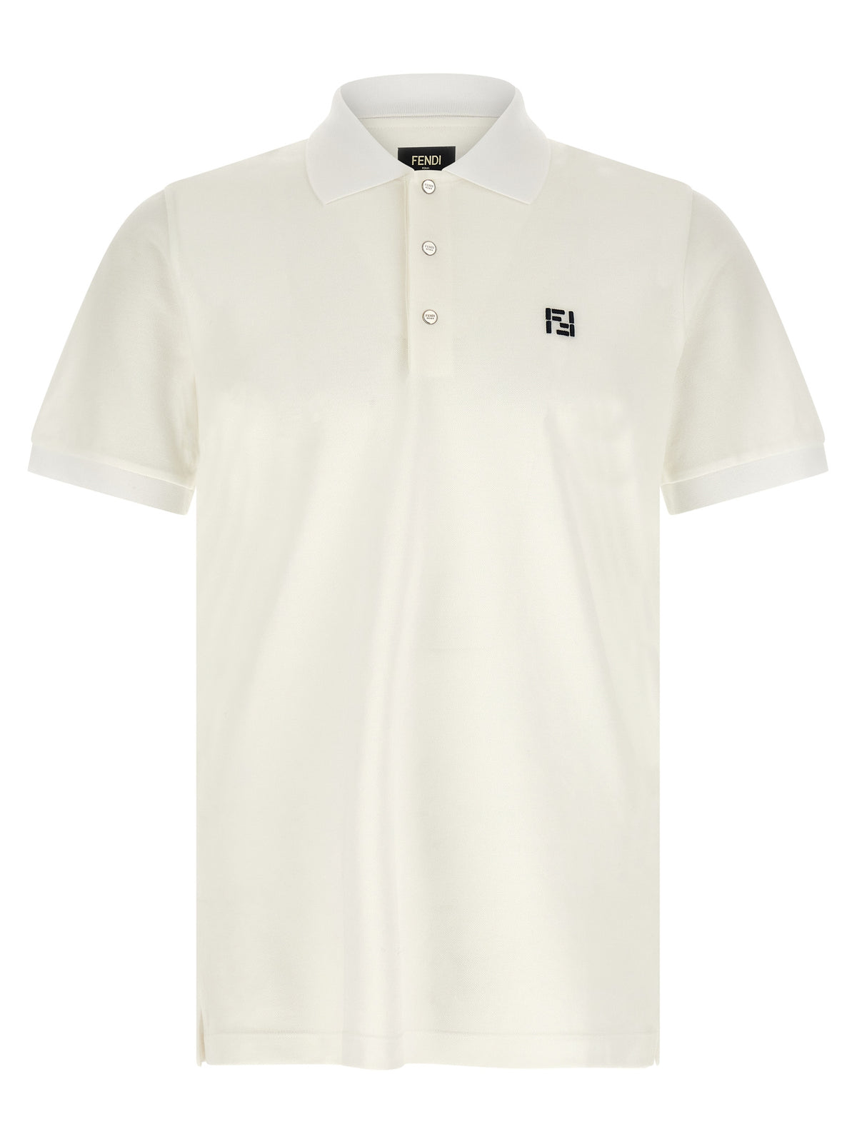 Fendi Weißes Poloshirt aus Baumwolle