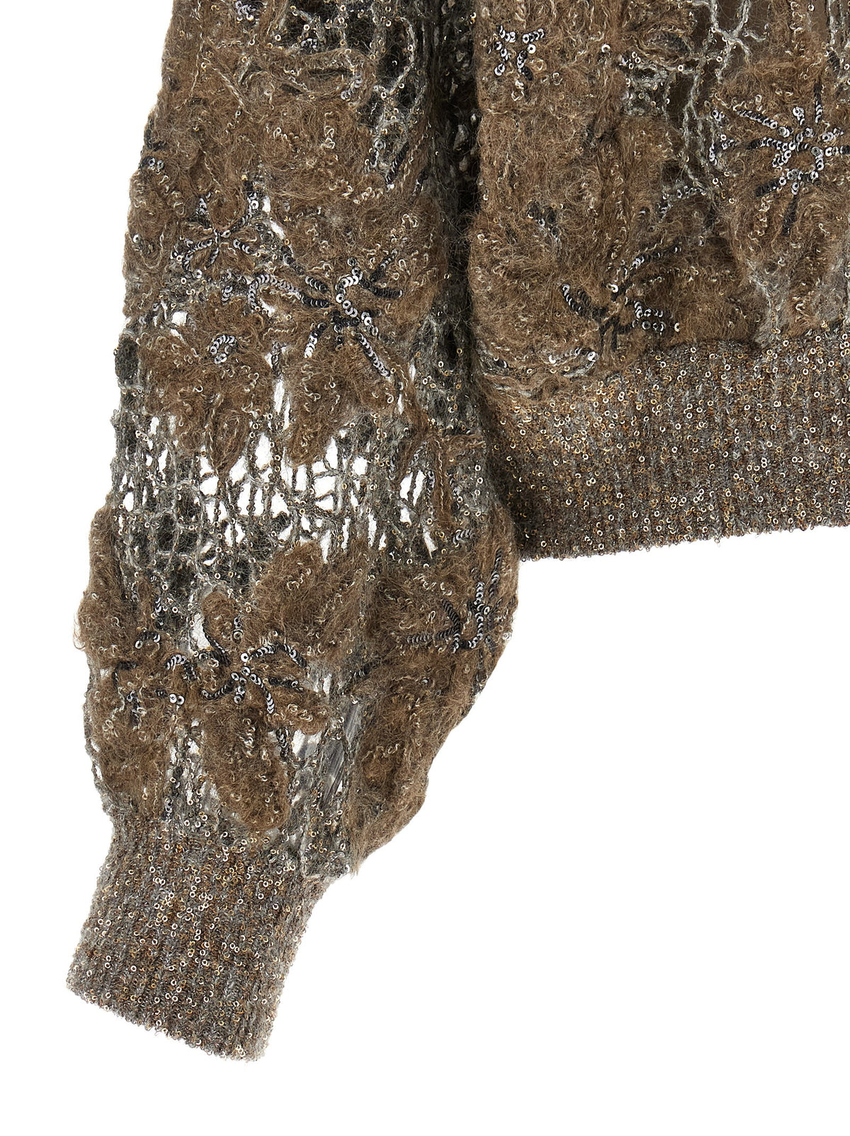 Brunello Cucinelli Beige Wollstrickjacke