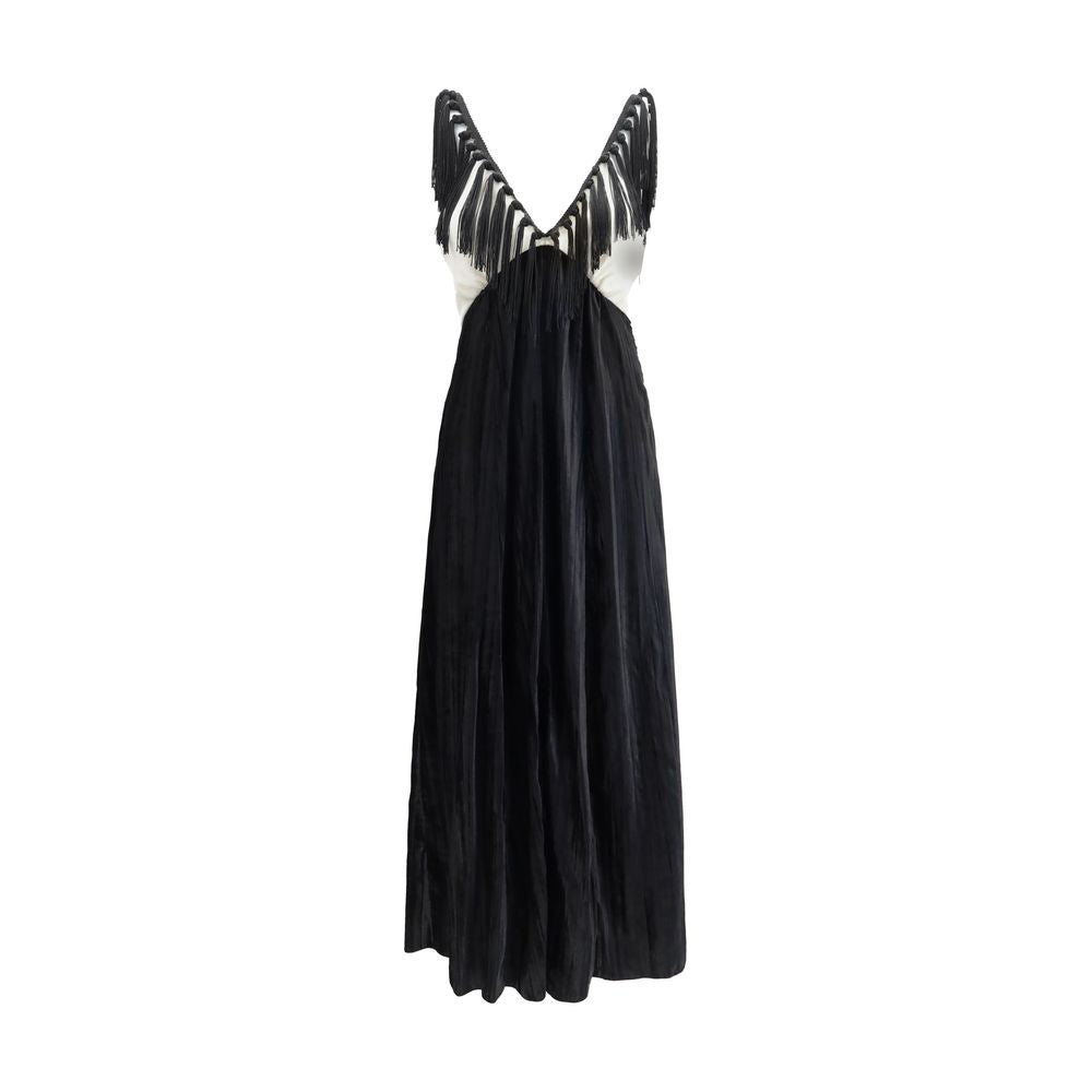 Forte_Forte Schwarzes Viskose-Freizeitkleid