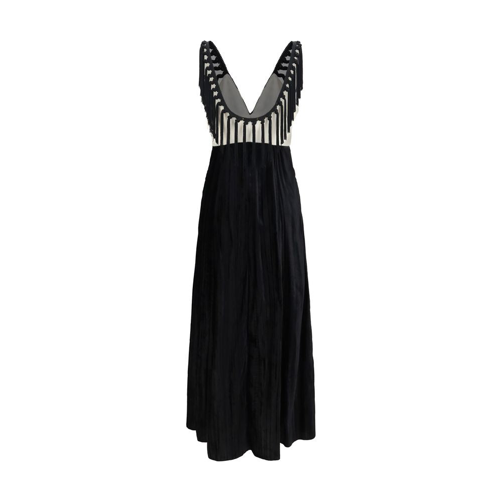 Forte_Forte Schwarzes Viskose-Freizeitkleid