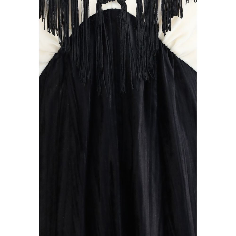 Forte_Forte Schwarzes Viskose-Freizeitkleid