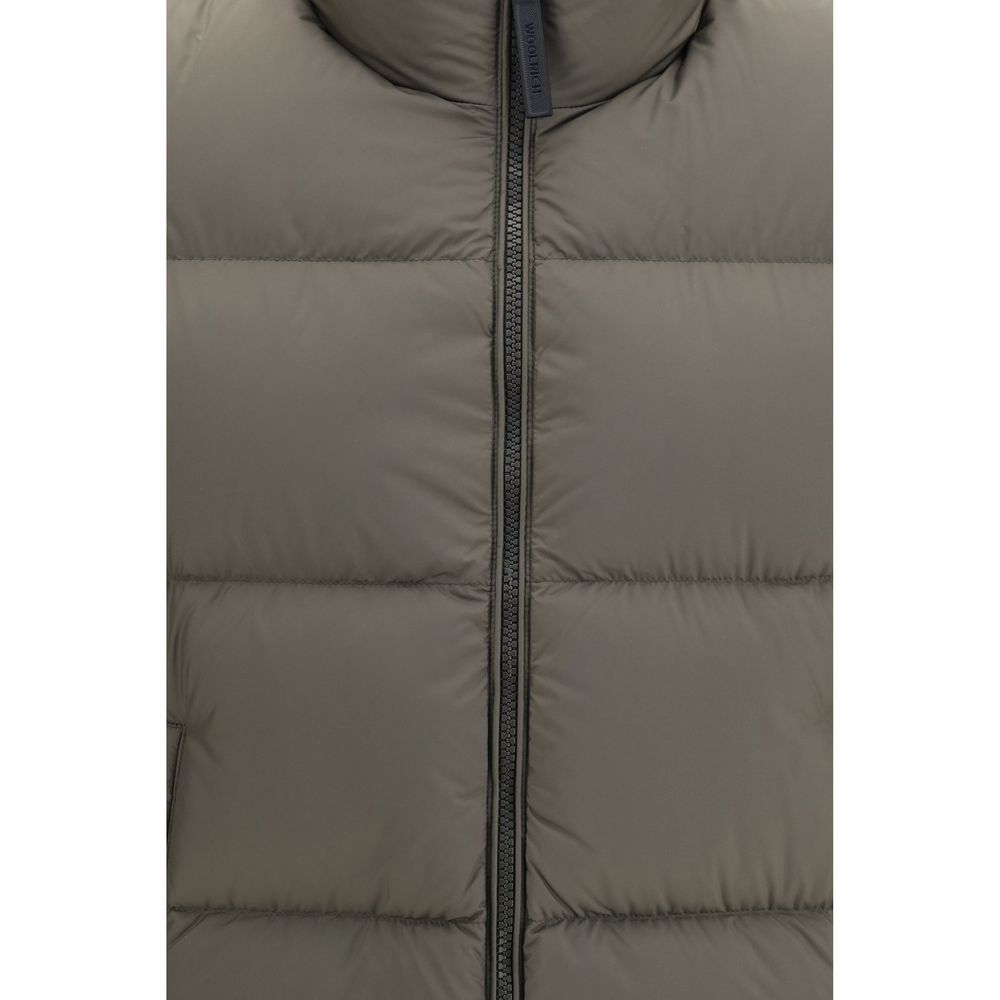 Woolrich Zweifarbige Daunenjacke in voller Länge