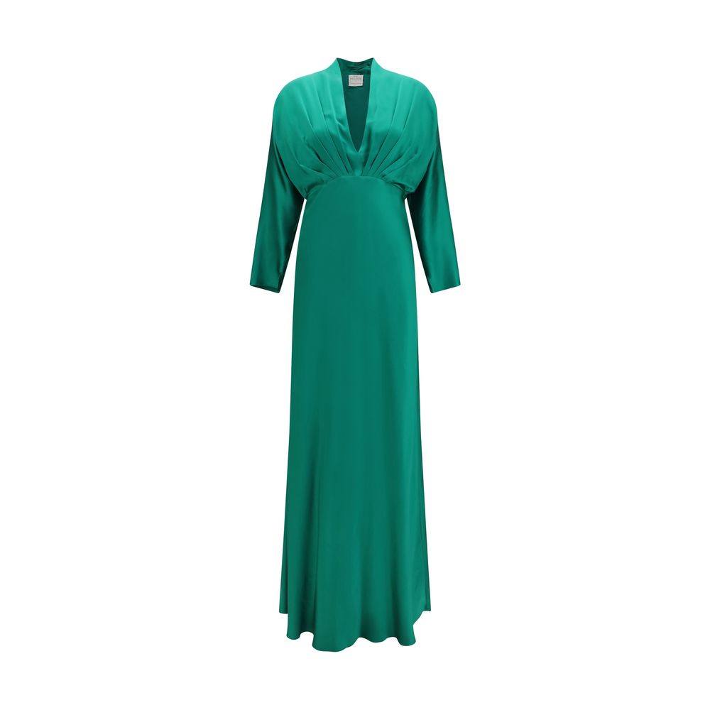 Forte_Forte Zweifarbige Seiden-Cocktailkleid